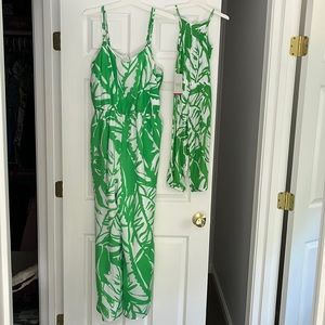 Lilly Pulitzer For Target Green Leaf Print Jumpsuit Matching Kids And Adult